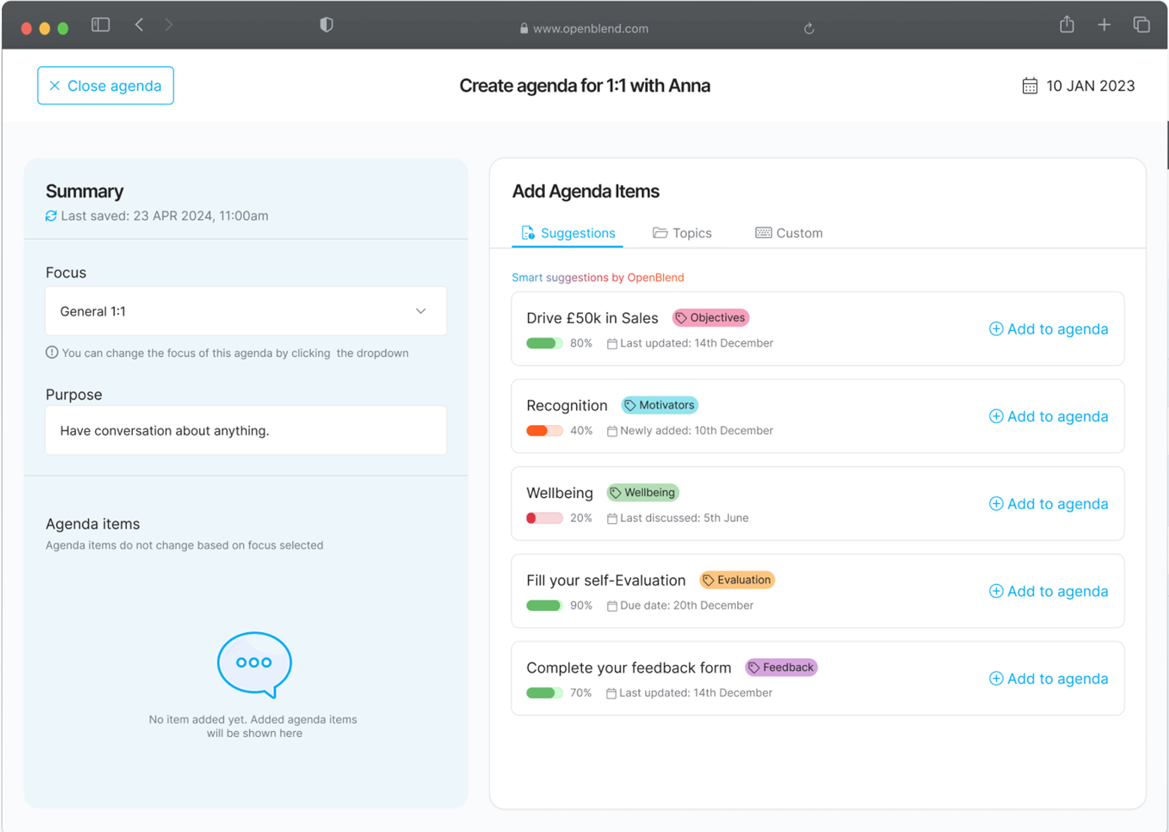 Revitalised homepage